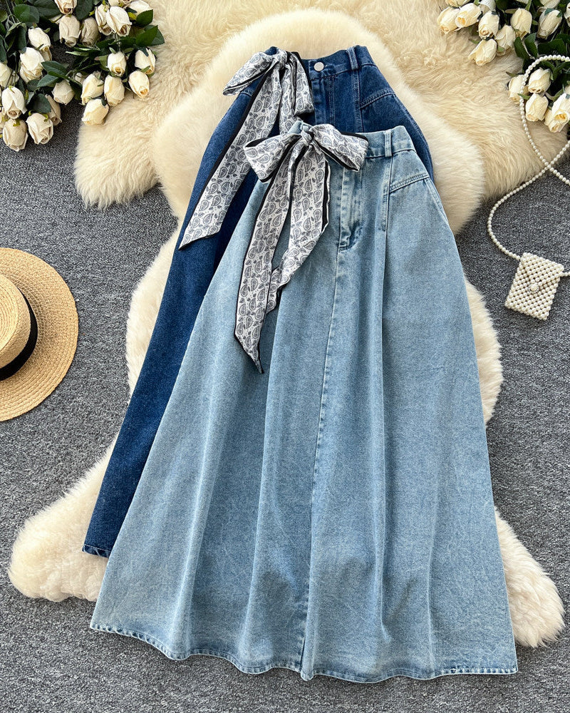 Cleo Denim Midi Skirt