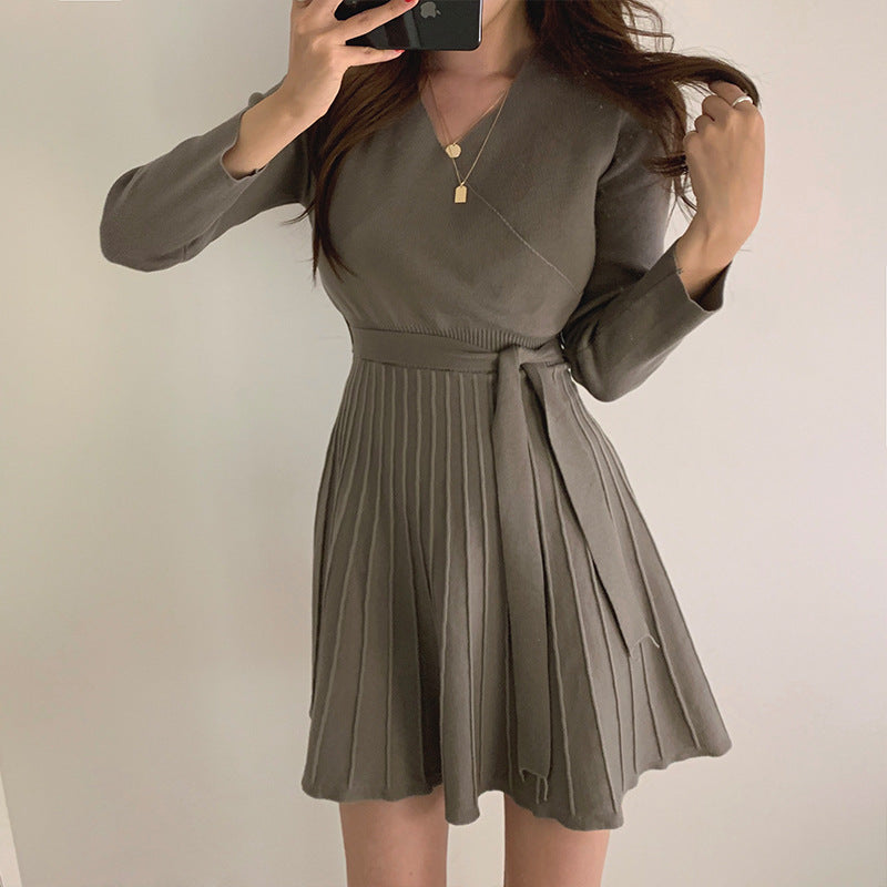 Lelia Winter Mini Dress With Belt