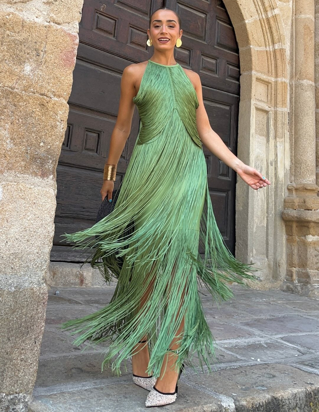 Roman Fringe Maxi Dress