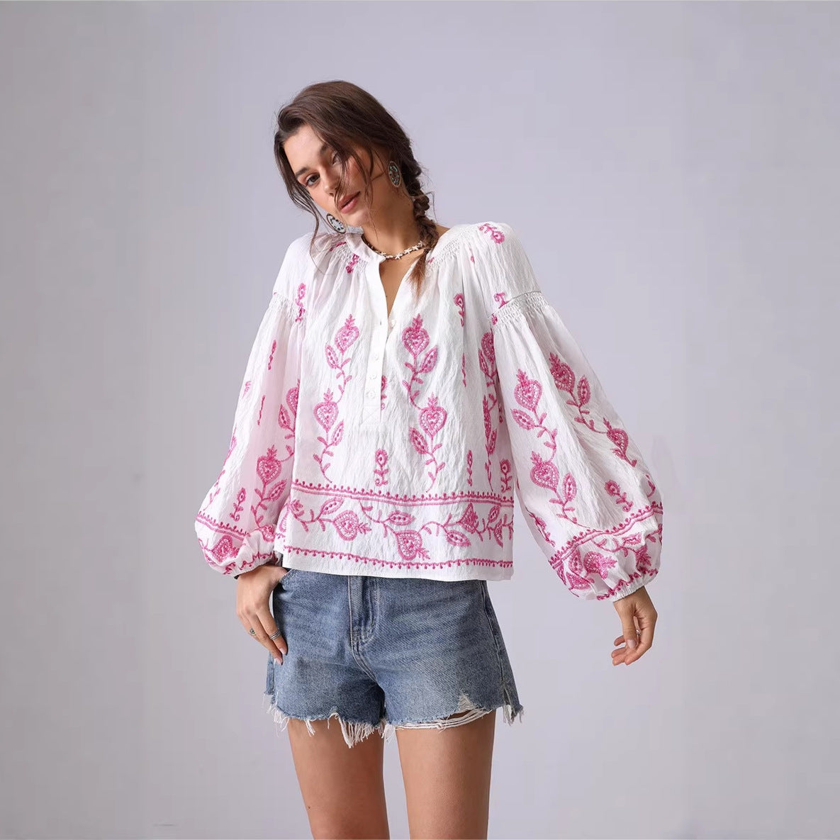 Mirella Embroidered Summer Top