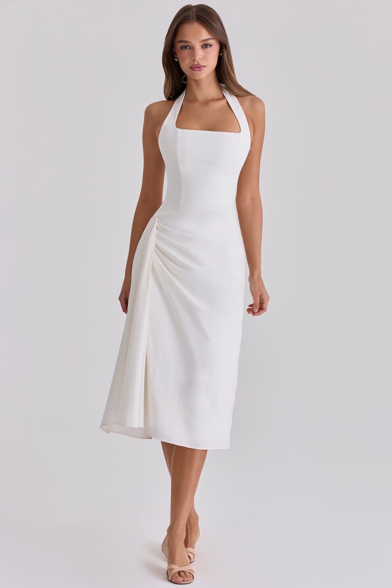 Riley Halterneck Midi Dress