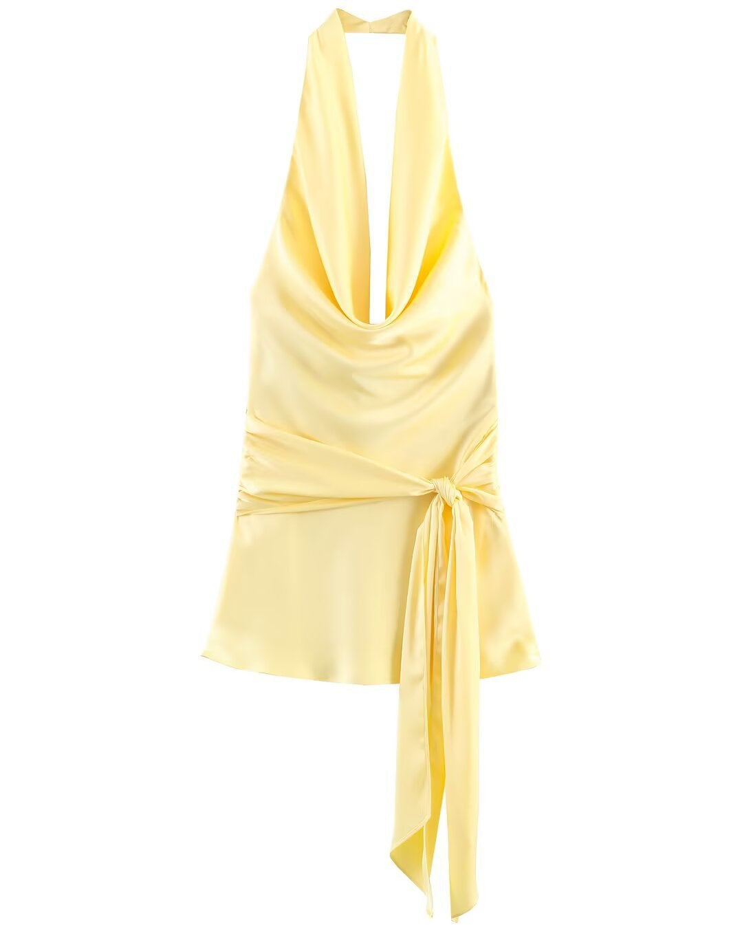 Bruna Halterneck Cowl Mini Dress