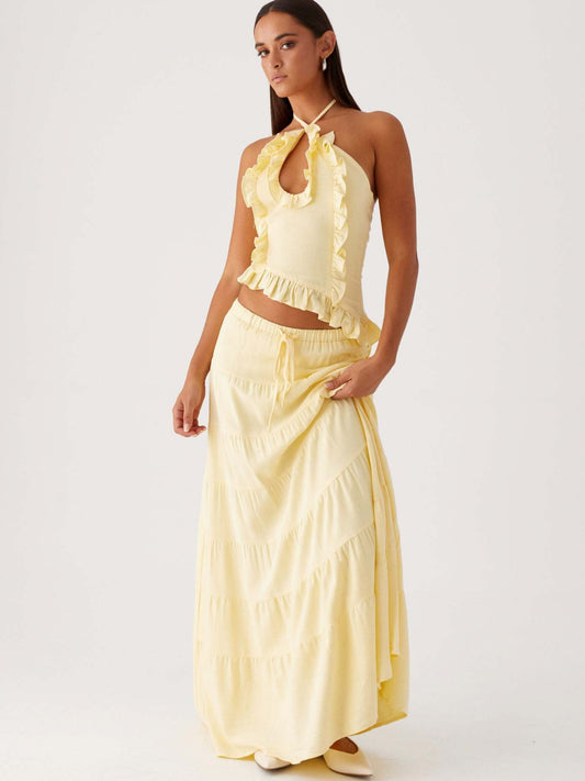 Aurore Halterneck Coord Skirt Set