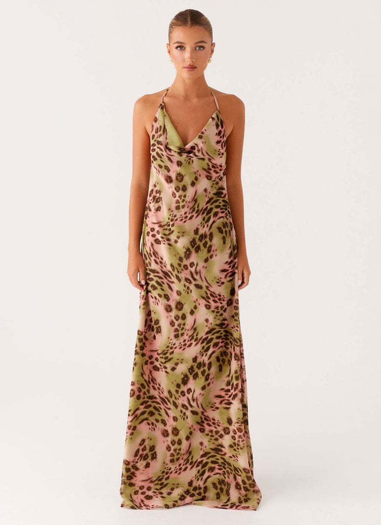 Eleni Halterneck Printed Maxi Dress