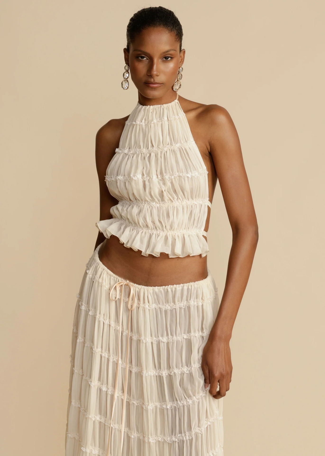 Carmela Backless Coord Skirt Set