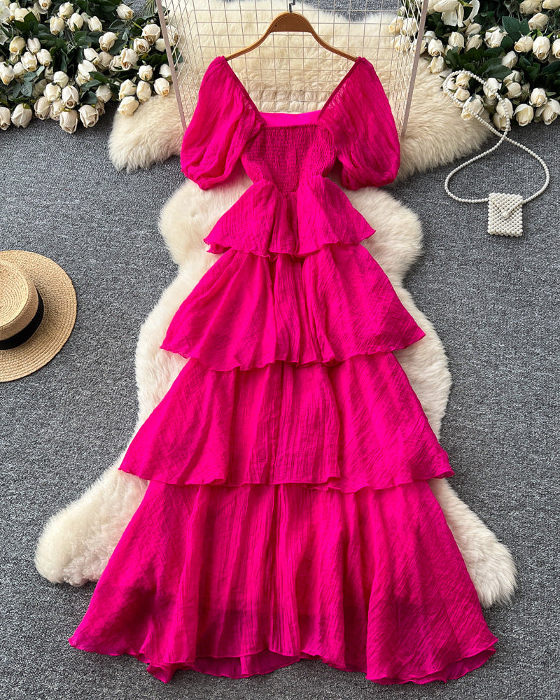Sofia Ruffle Layer Maxi Dress