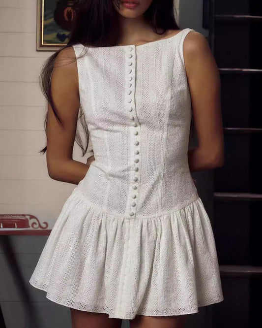 Veda Embroidered Mini Dress