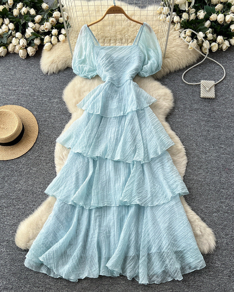 Sofia Ruffle Layer Maxi Dress