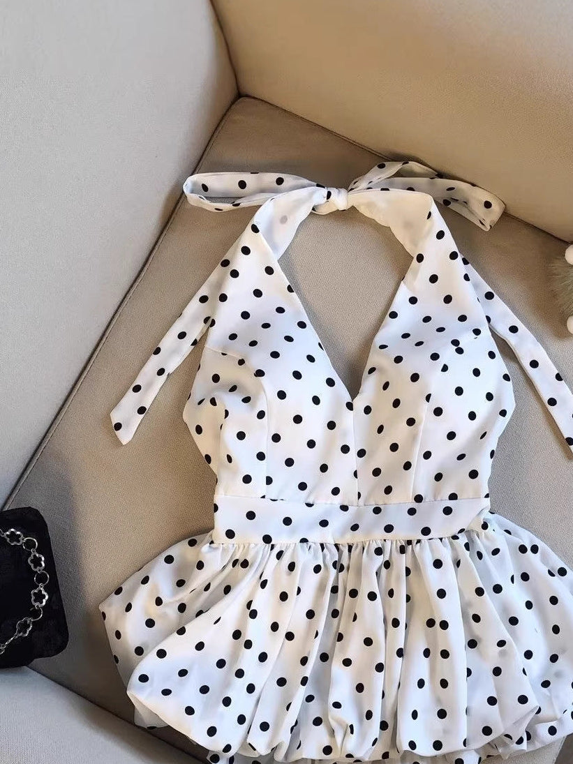 Amelia Halterneck Polka Top