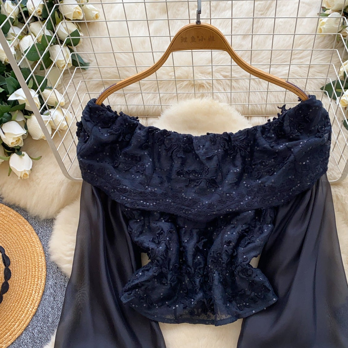 Odessa Embroidery Off Shoulder Top