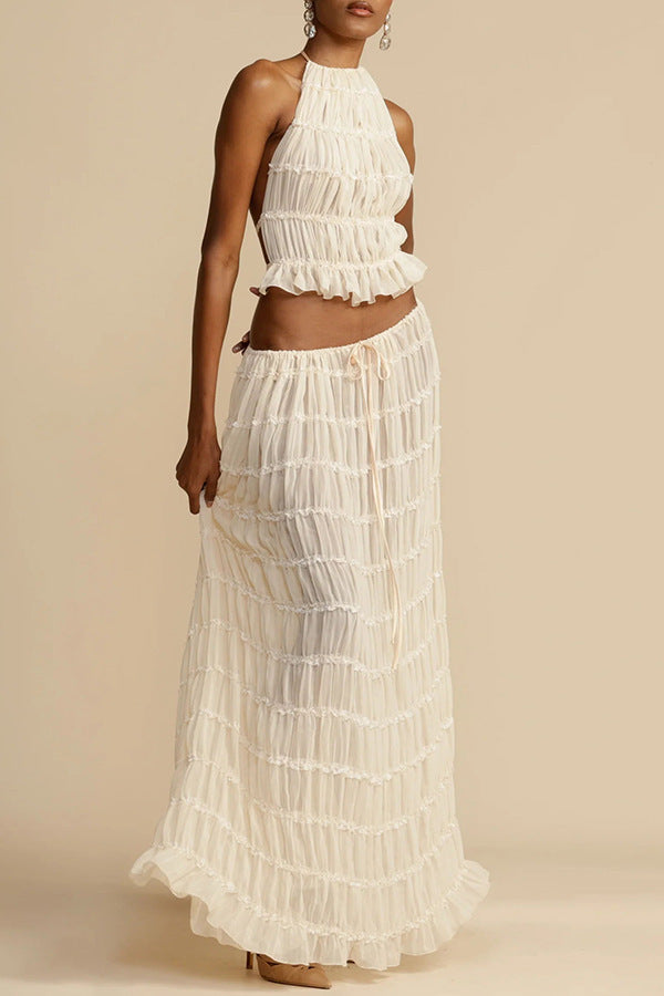 Carmela Backless Coord Skirt Set