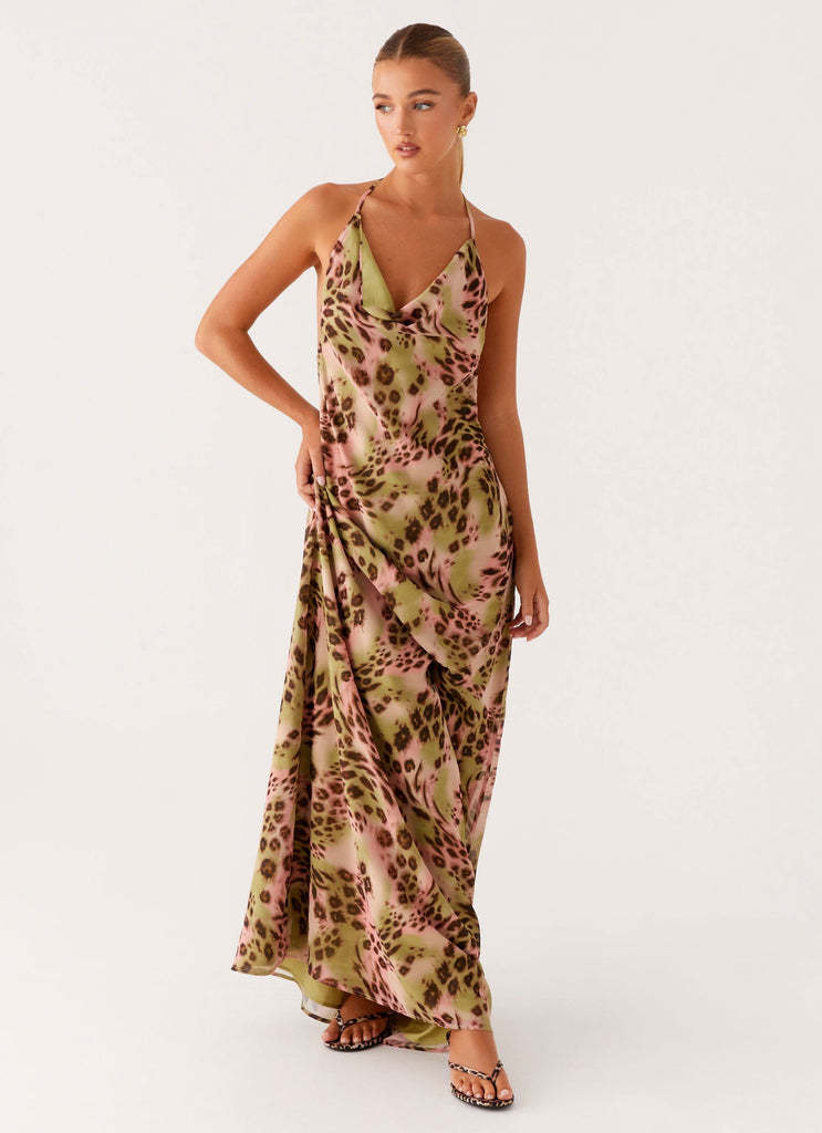 Eleni Halterneck Printed Maxi Dress