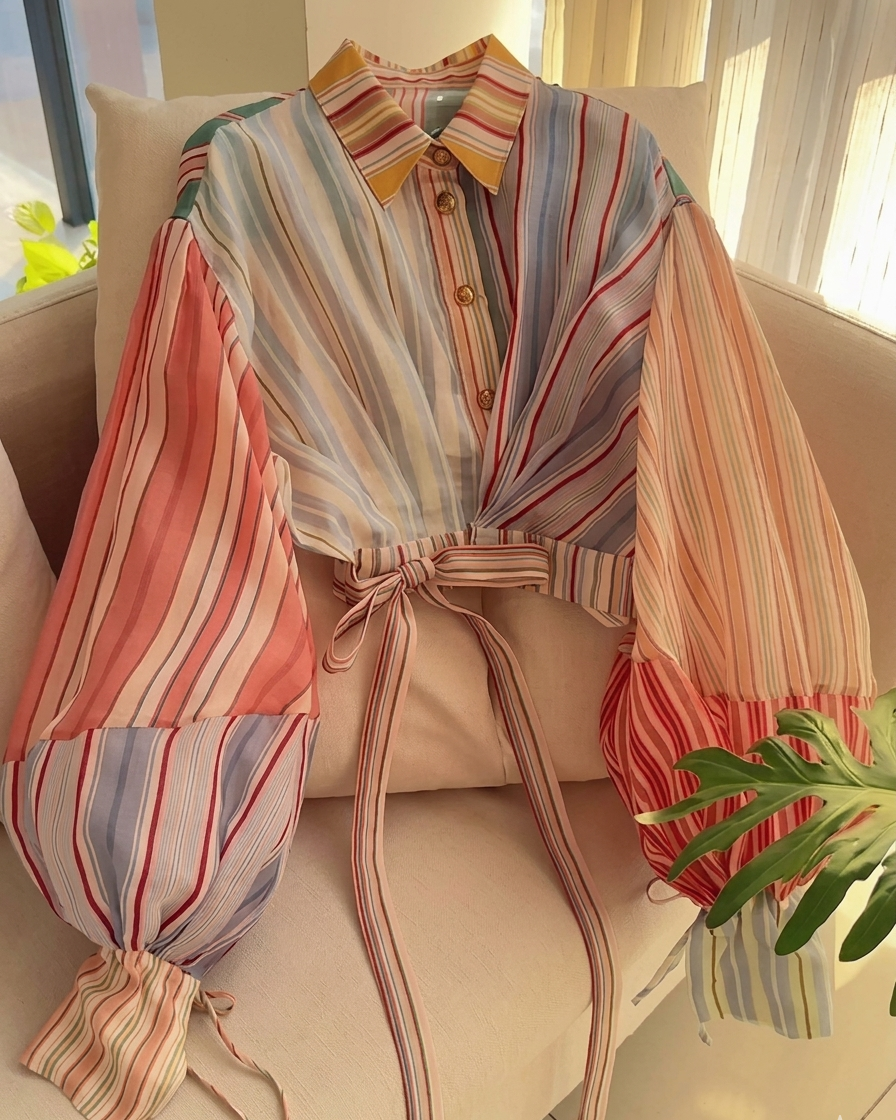 Sadie Stripe Shirt With Top