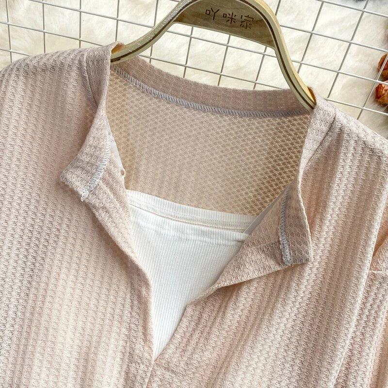 Laurel Full Sleeve Summer Tops In Beige