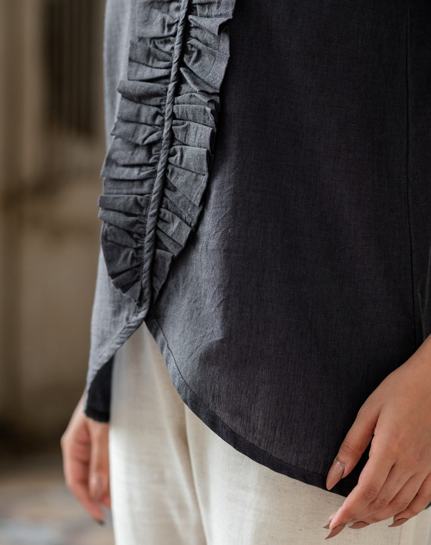 Grey Leaf Top