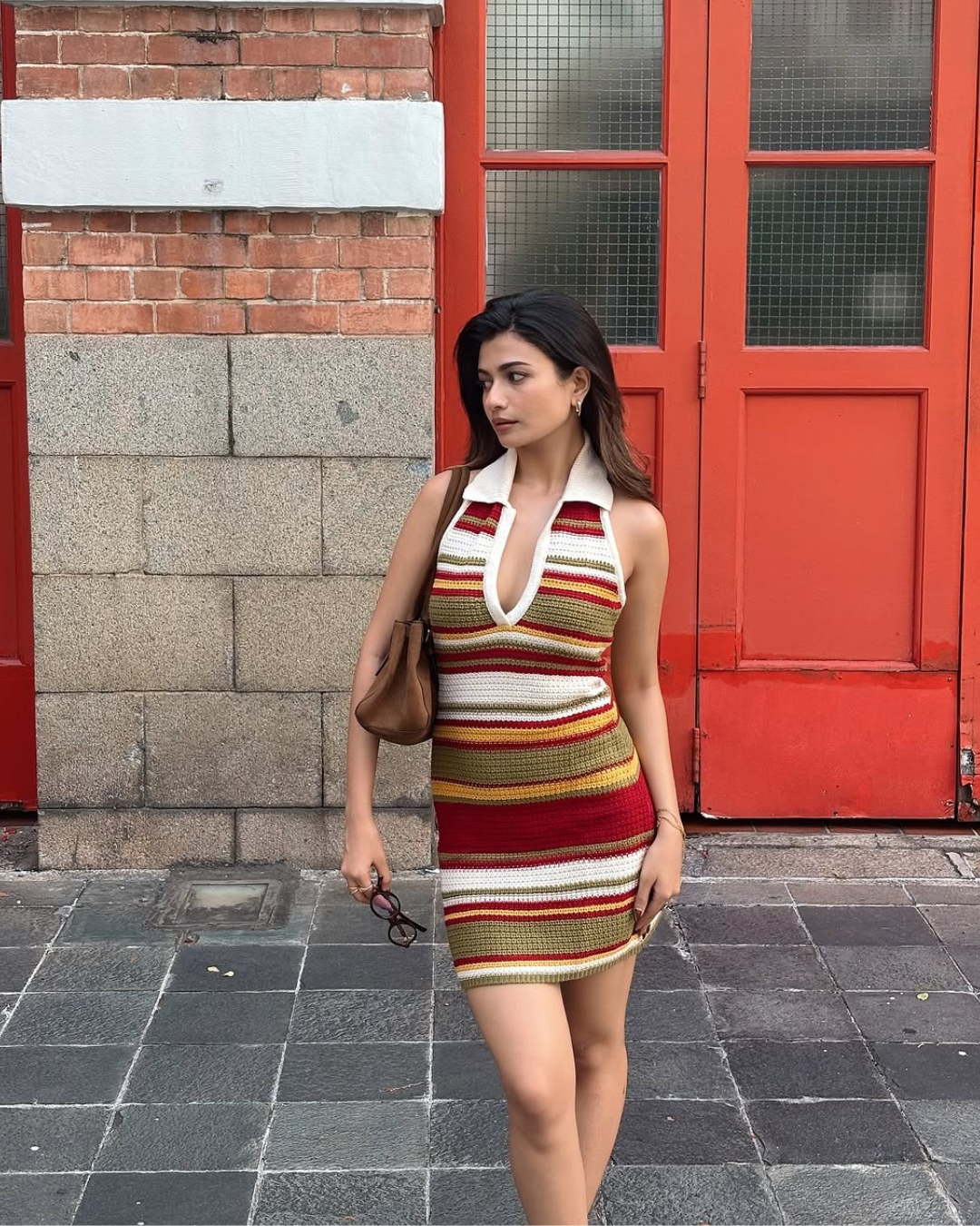 Era Soft Crochet Knit Dress In Multicolor