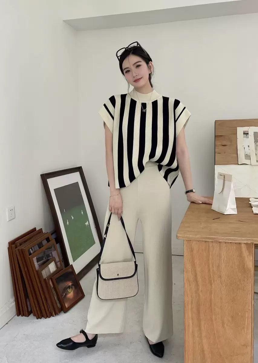 Arizona Ribbed Co-ord Set In White