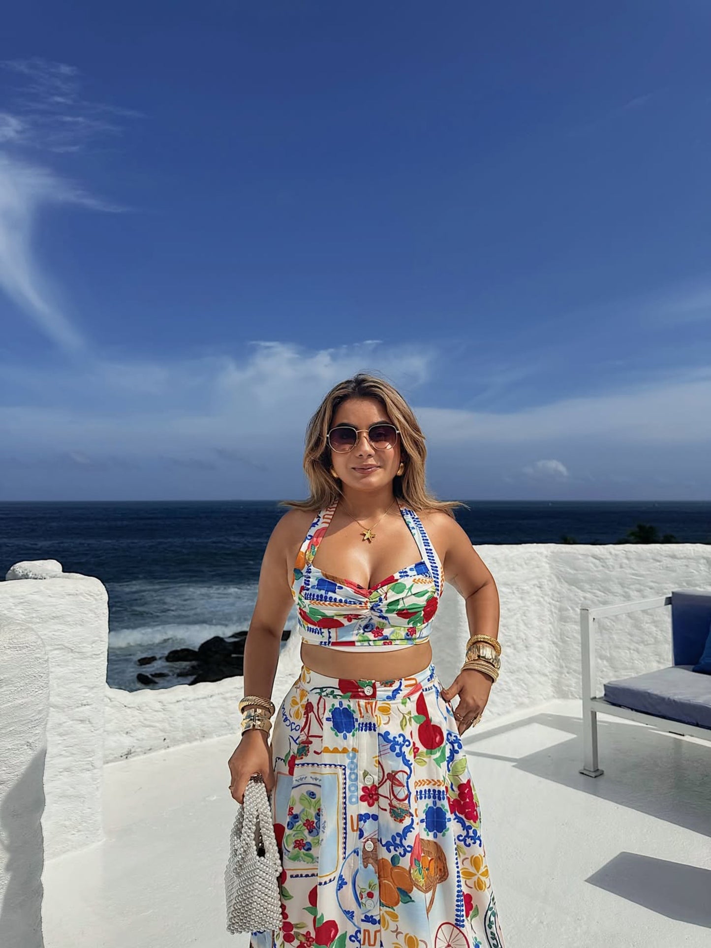 Feli Summer Coord Set In Multicolor