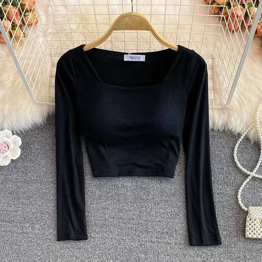 Port Summer Tops with Inbuilt Bra In Black