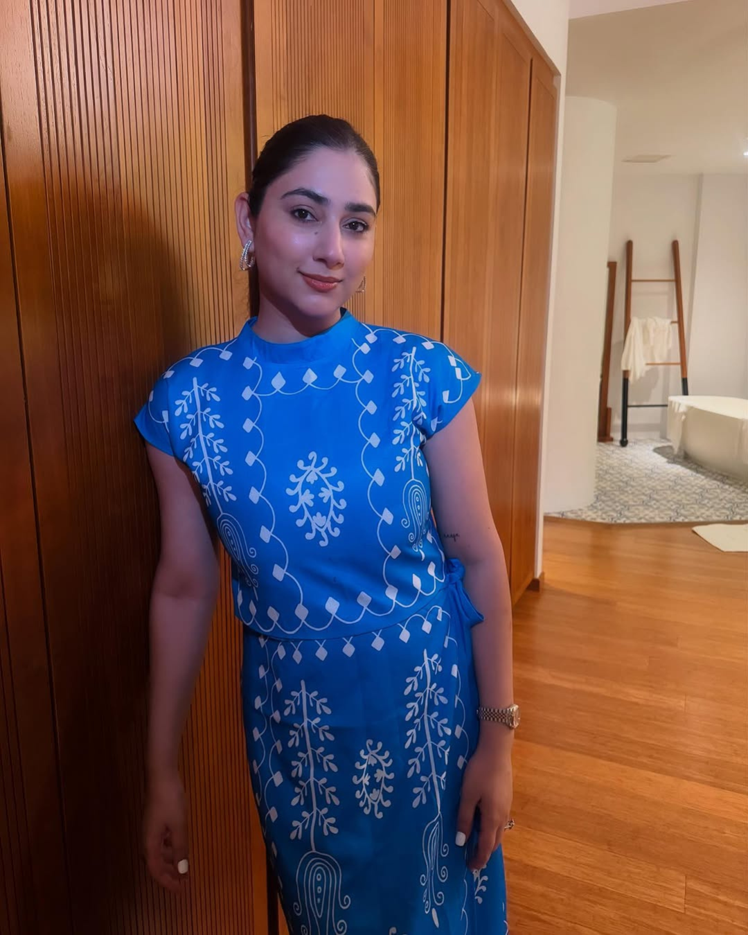 Louella Summer Set of Top and Skirt In Blue