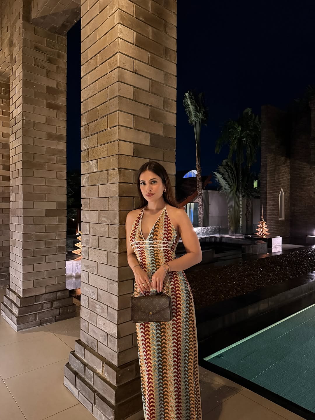 Reba Soft Crochet Dress In Multicolor
