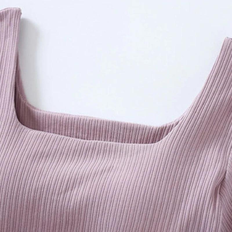 Levo Summer Tops with Inbuilt Bra In Beige