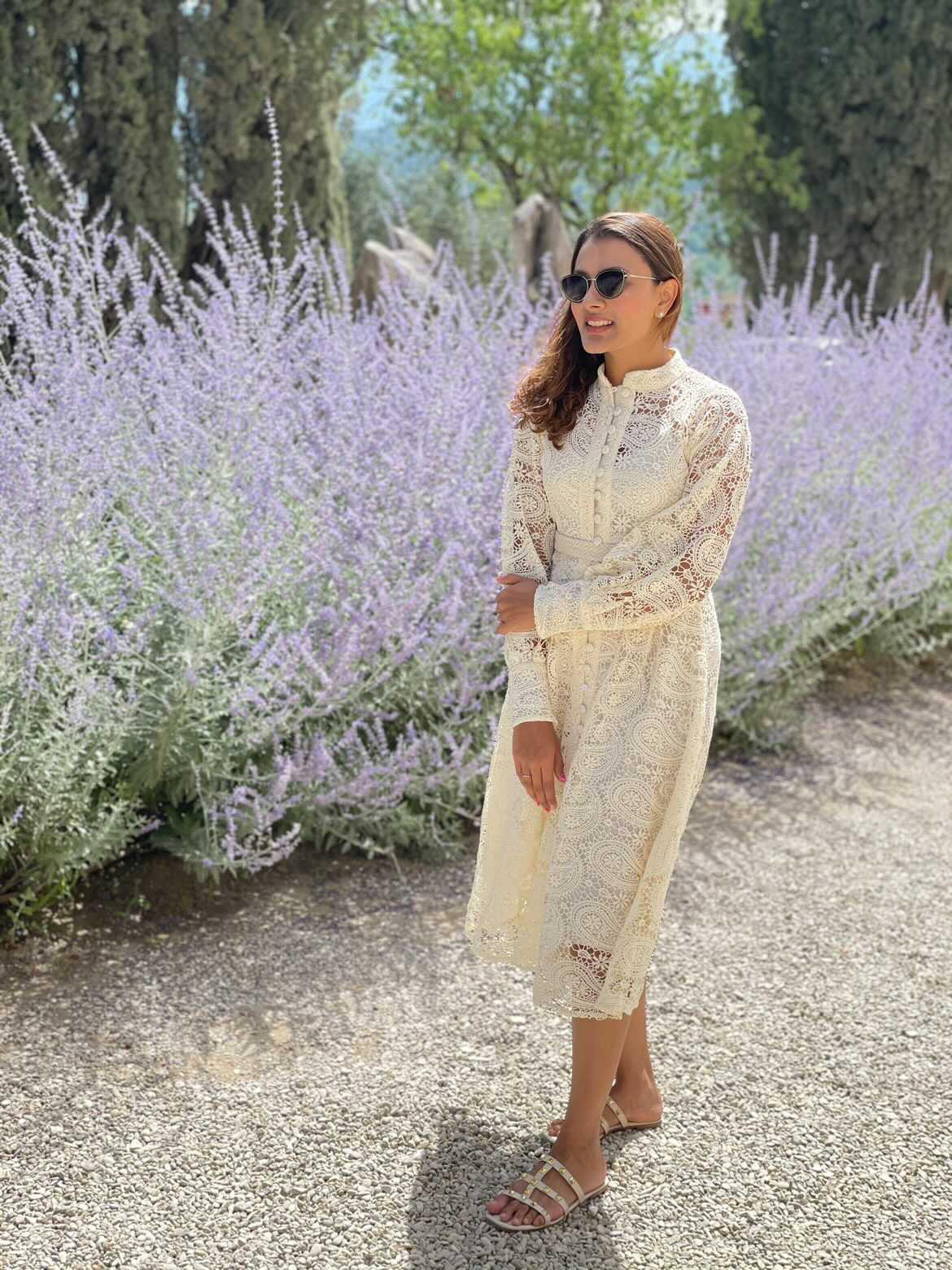 Mexicano Luxury Lace Dress In Beige