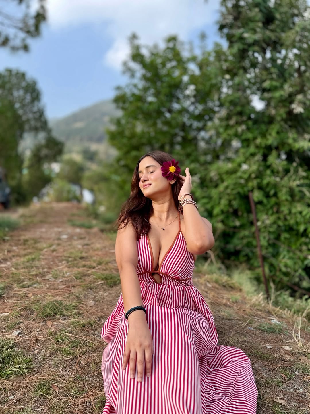 Leora Striped Maxi Dress