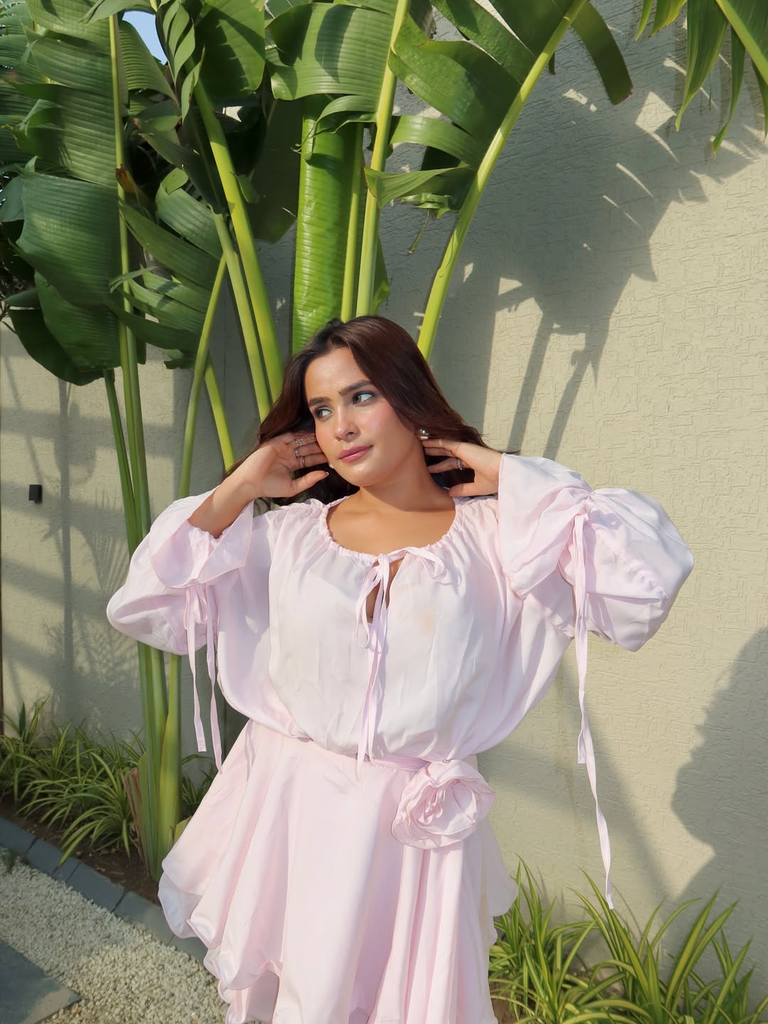 Olio Rose Ruffle Mini Dress