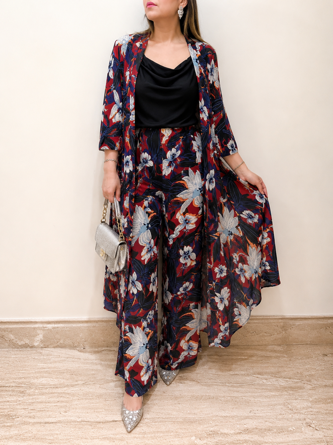 Floral Jacket with jumpsuit