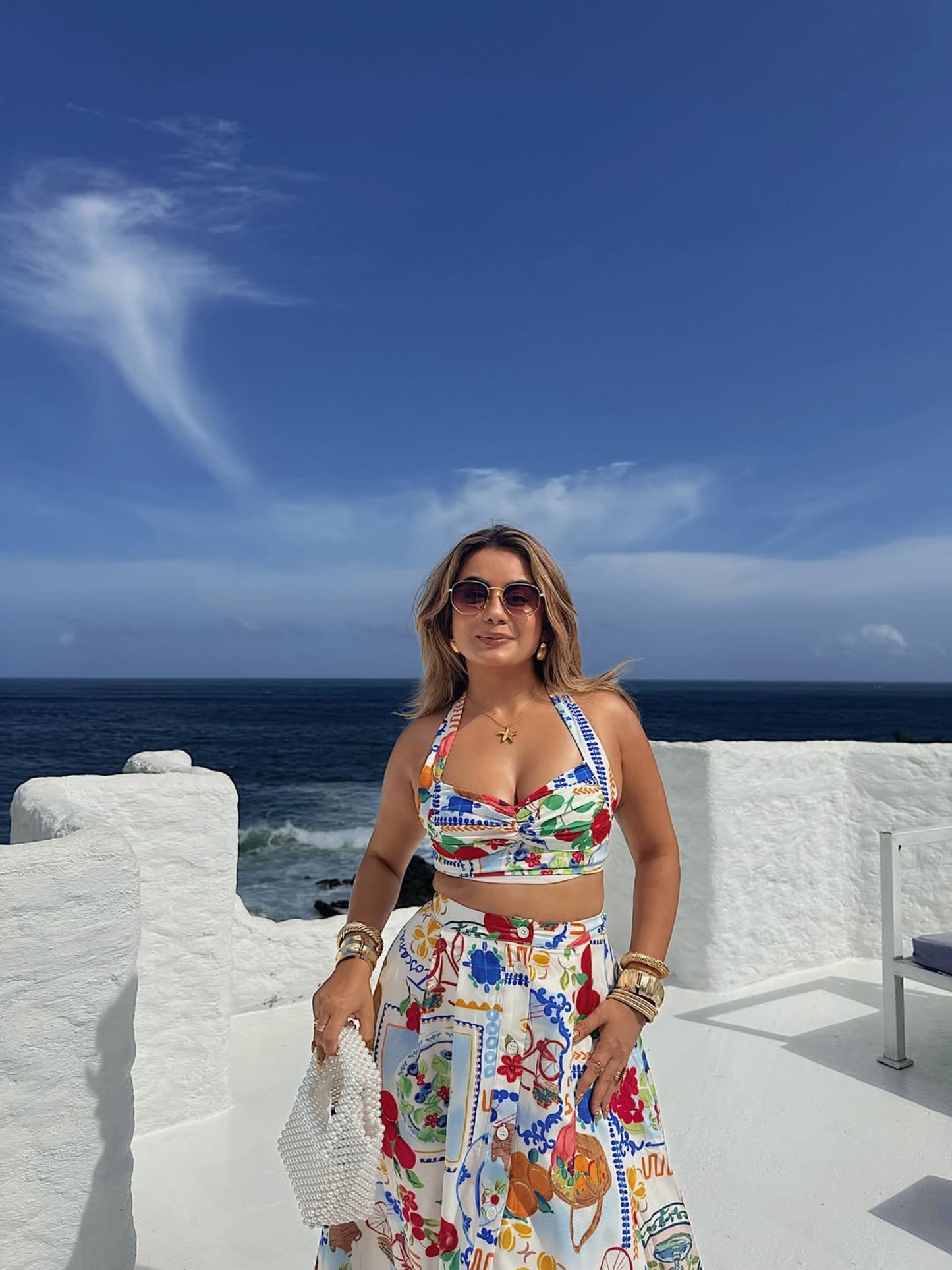 Feli Summer Coord Set In Multicolor