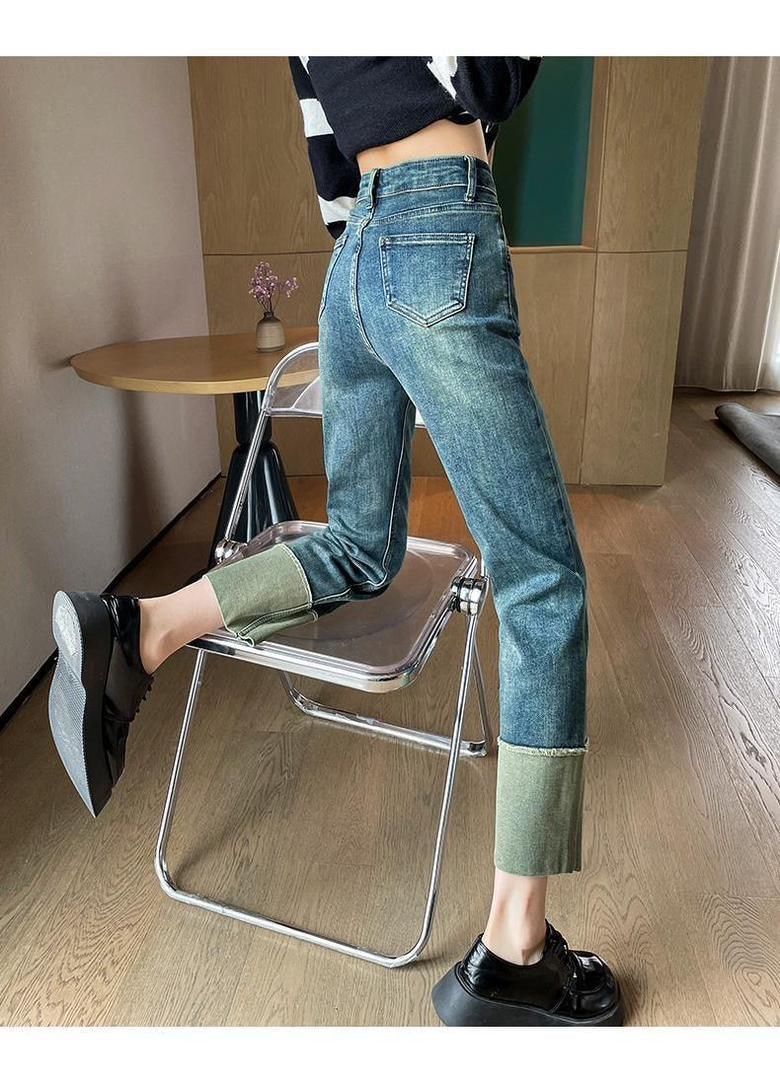 Moscow Cropped Denim Jeans In Blue