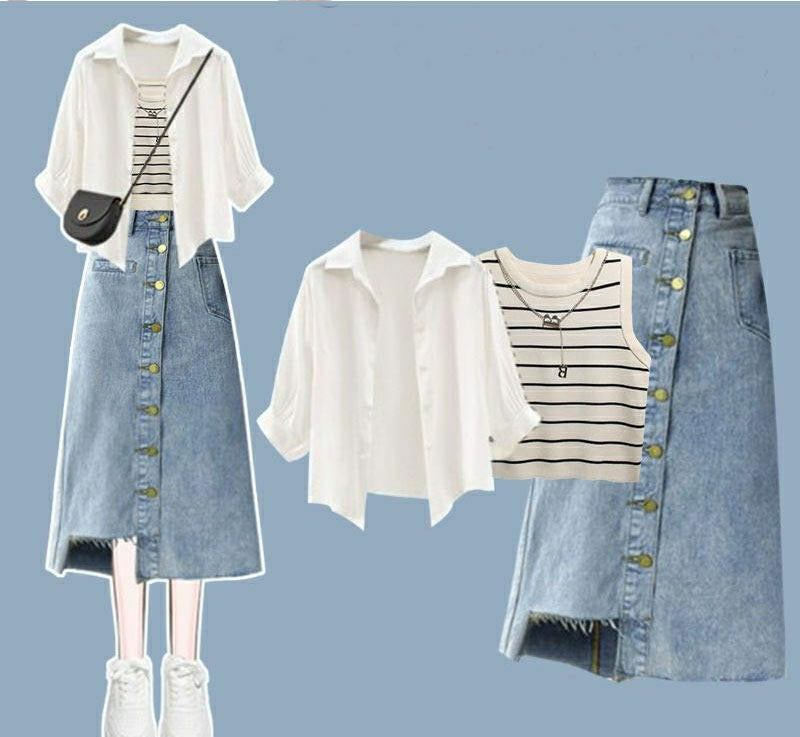 Costa summer Coord Set of 3 In White