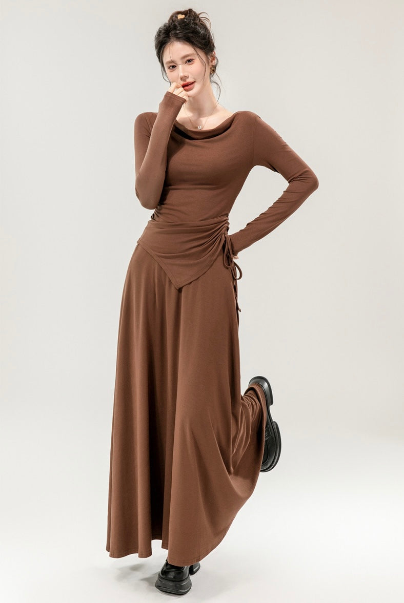 Mia Drawstring Coord Set - Set of Top and Skirt