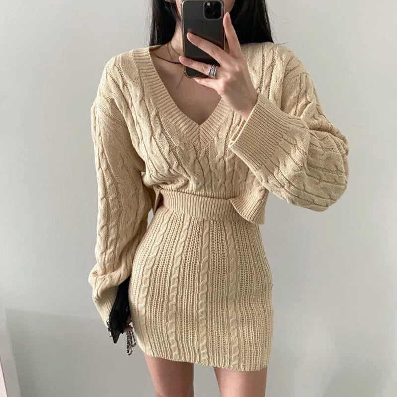 Darvy Knitted Woolen Coord Set