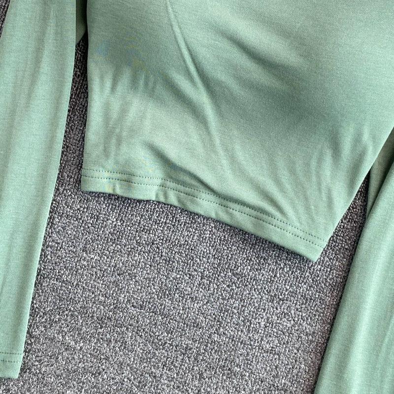 Port Summer Tops with Inbuilt Bra In Green