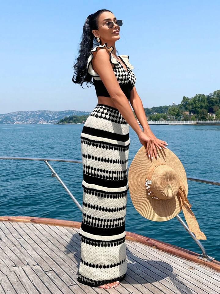 Marina Crochet Holiday Coord In White