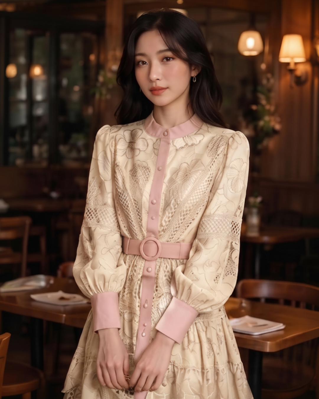 Ines Embroidered Shirt Mini Dress With Belt