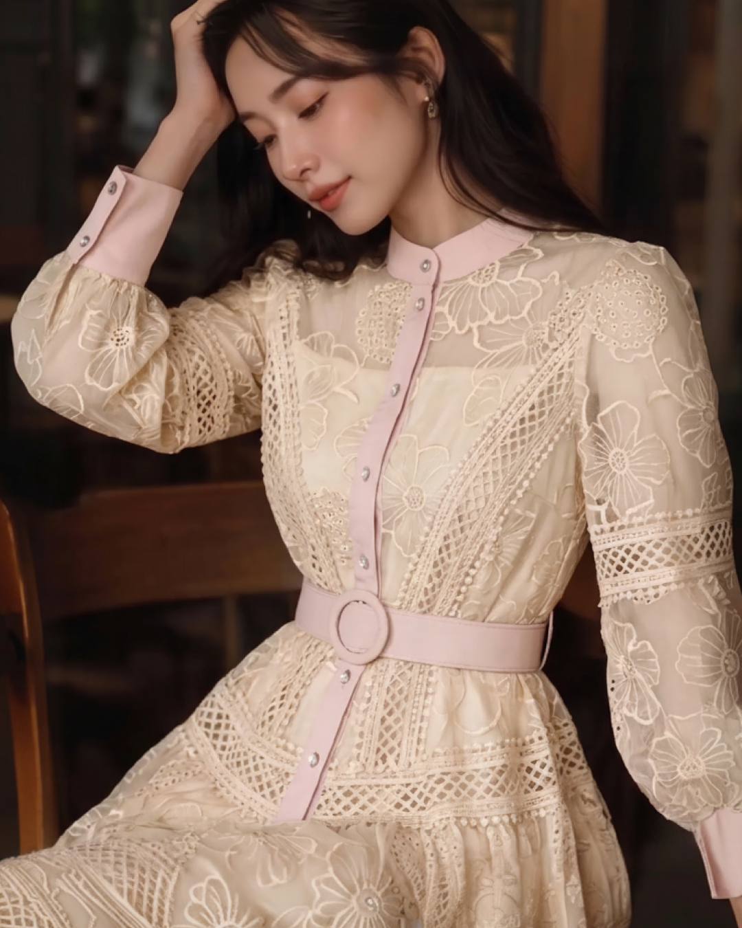 Ines Embroidered Shirt Mini Dress With Belt