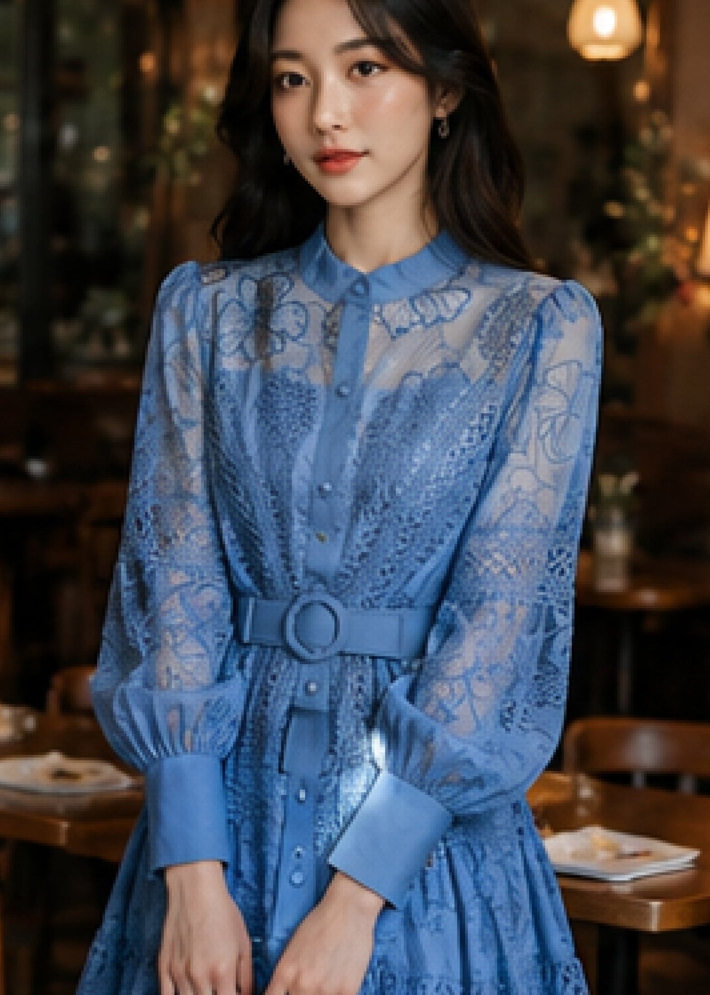 Ines Embroidered Shirt Mini Dress With Belt