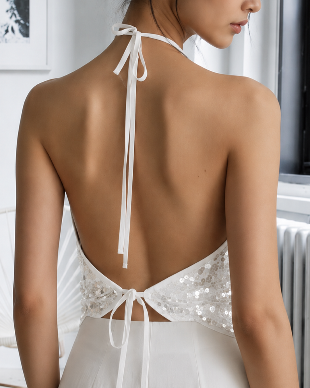 Camille Halterneck Sequin Top