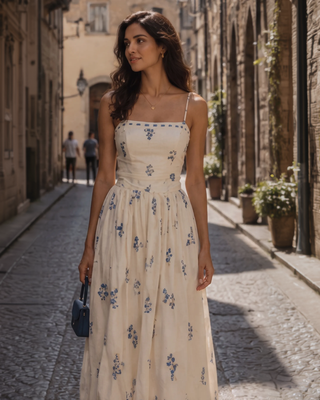 Alicia Printed Balloon Midi Dress
