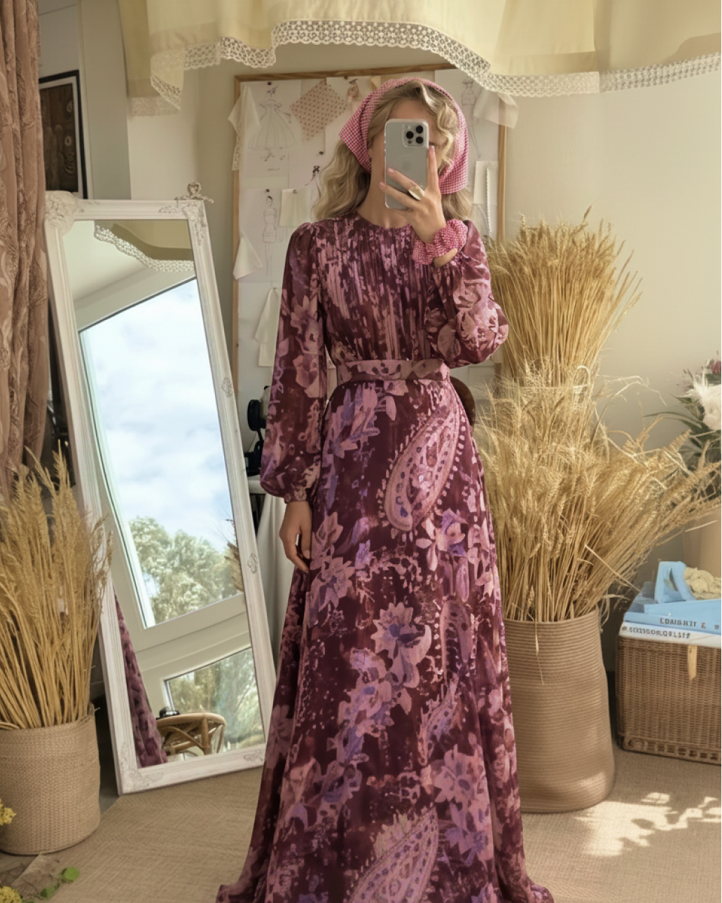 Nelya Printed Maxi Dress