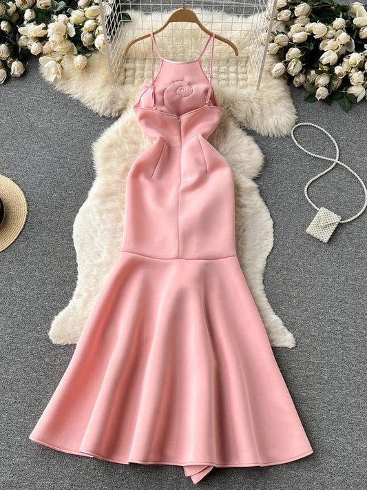 Abigail Statement Dress In Pink