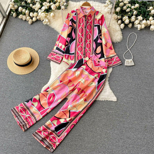 Alia Abstract Coord Set In Pink