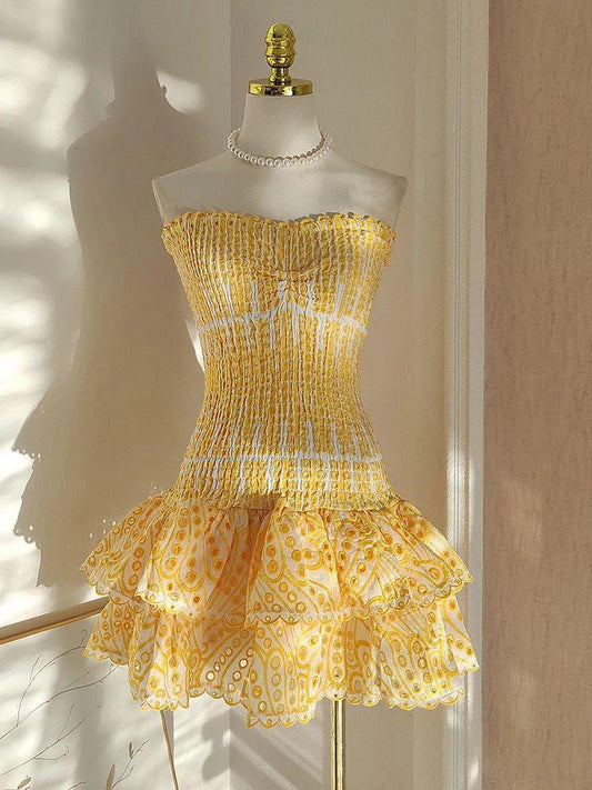 Amalfi Luxe Summer Dress in Yellow