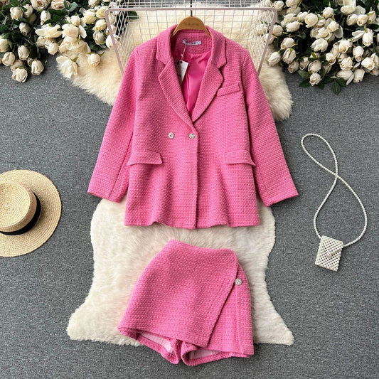 Amara Blazer and Shorts Coords In Pink