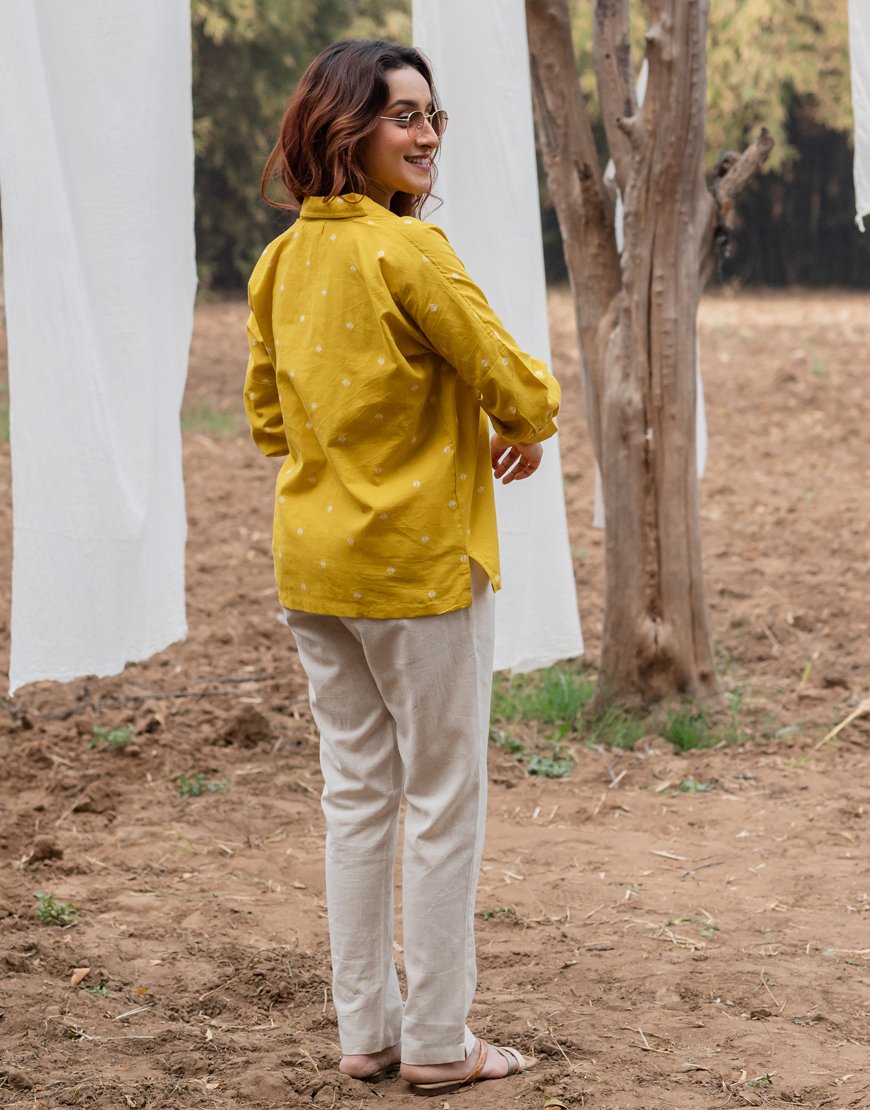 Amber Yellow Weave Shirt