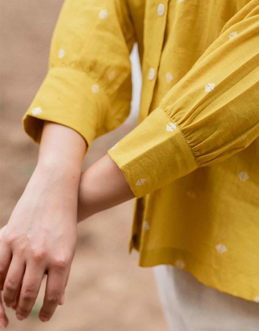 Amber Yellow Weave Shirt