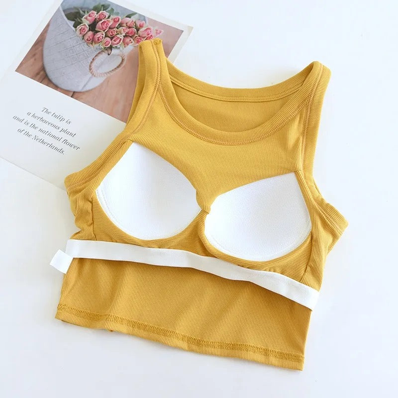Amway Tank Tops with Inbuilt Bra In Black